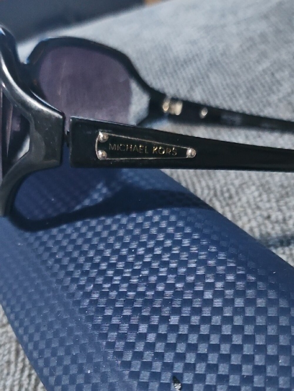 Michael Kors Black Frame Sunglasses with Purple-Tinted Lenses - Picture 5 of 5